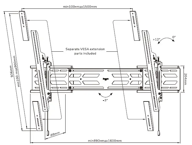 Neomounts WL35S-950BL19 TV Wall Mount-1