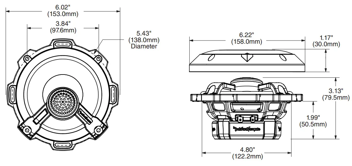 Rockford-Fosgate-T152-5.25-2-Way-Full-Range-Speaker-FIG-2