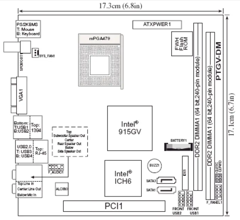 hp PTGV-DM Compaq Desktop PCs Motherboard fig 2