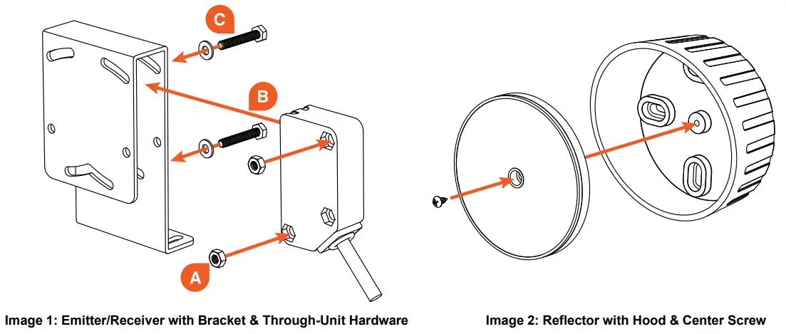 Miller Edge TG R K10 Photoeye UL Elite Gates - Figure 1