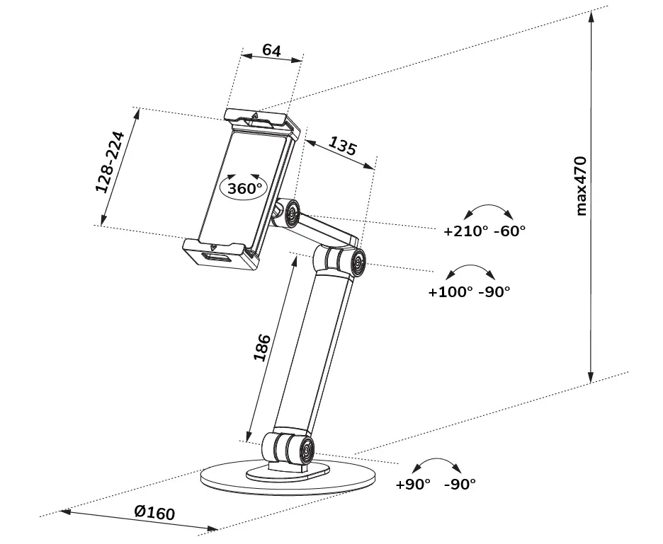 Neomounts DS15-550WH1 Table Stand 1
