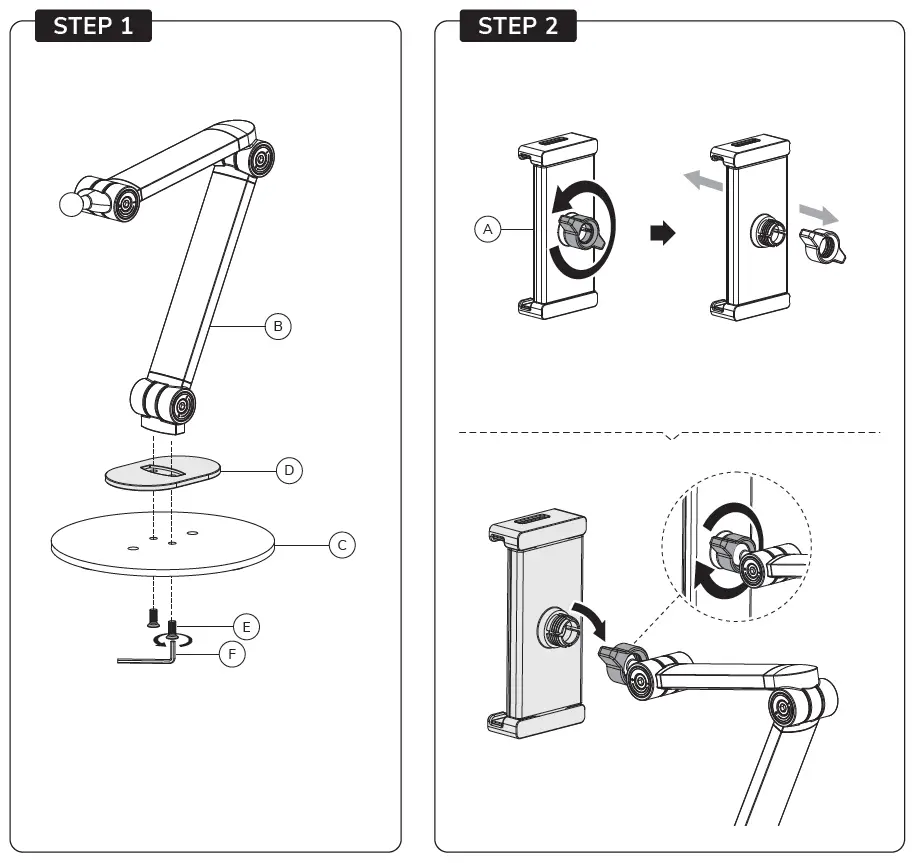 Neomounts DS15-550WH1 Table Stand 3