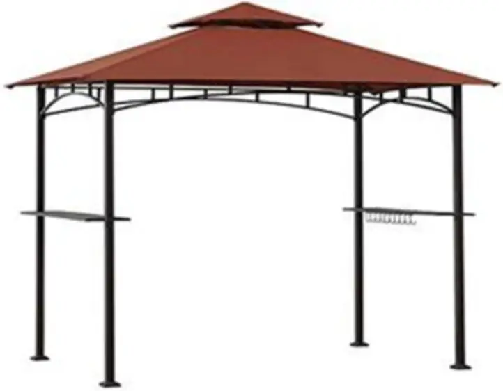 SUNJOY GROUP A103000105 Harvey 5x8 ft. Steel 2-Tier Grill Gazebo