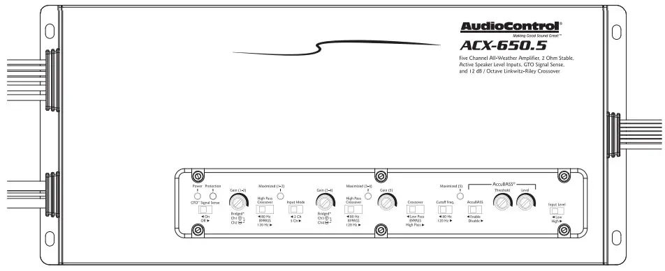 AudioControl ACX 650 5 Compact High Power All Weather 5 Channel Amplifier