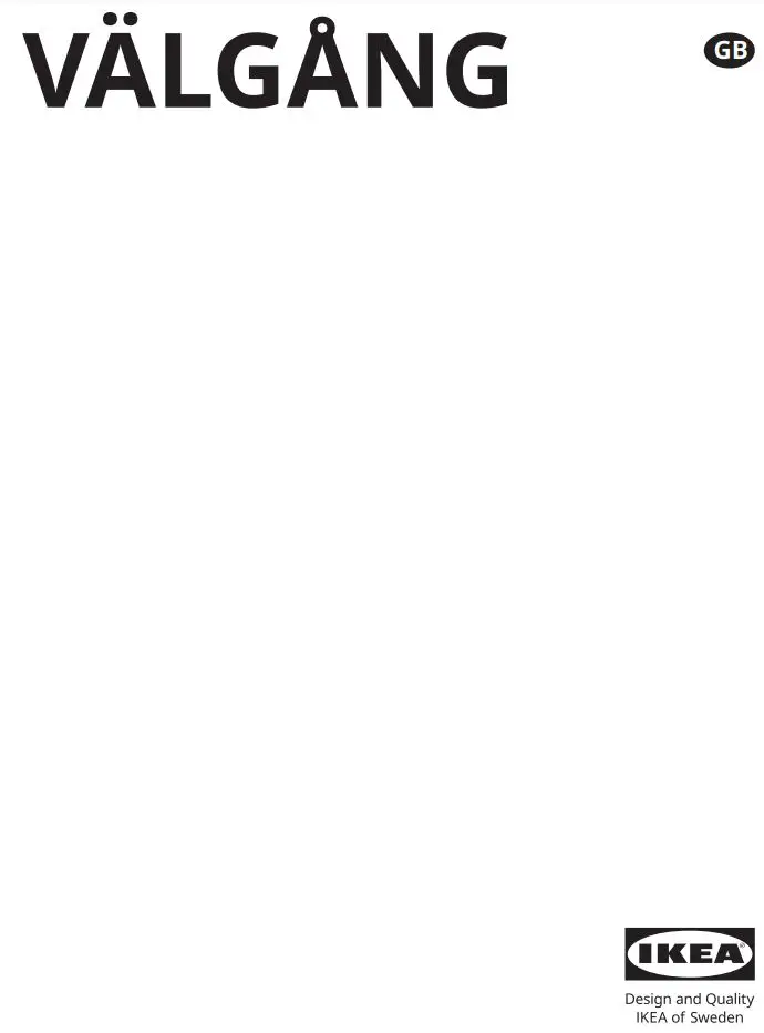 IKEA VÄLGÅNG Fridge User Manual