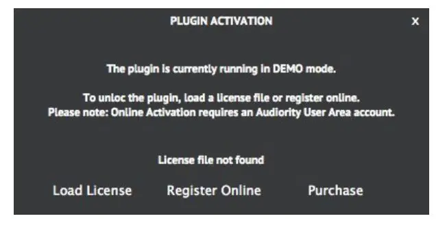 audiority Pre X7 All Tube Preamplifier Plugin - PLUGIN ACTIVATION