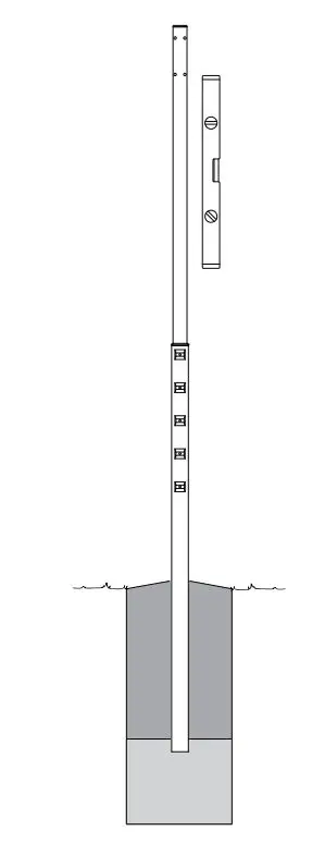 Hills 80150869 Retracting Clothesline Post Kit Owner's Manual - Use a spirit level to check the Post Assembly is vertical