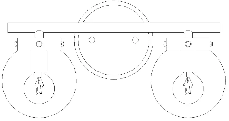 Uolfin 5069631 2-Light Gold Modern Contemporary Vanity Light Bar-FIG1