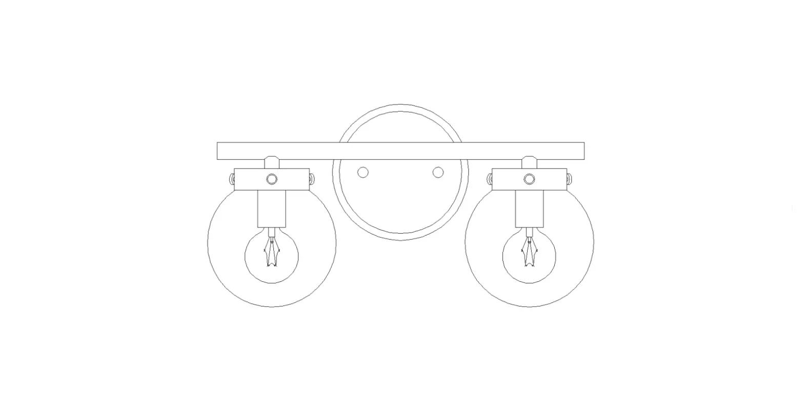 Uolfin 5069631 2-light Gold Modern Contemporary Vanity Light Bar Instruction Manual