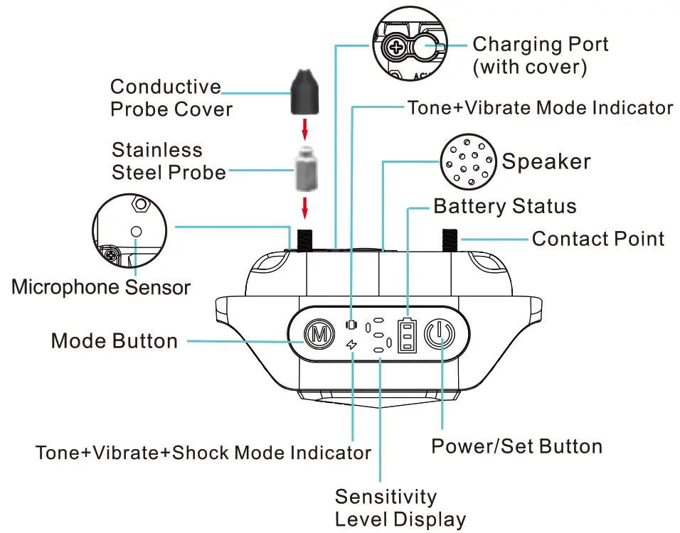 Chewy Bark Collar Waterproof and Rechargeable Multi Vibrations and Tone - Figure 2
