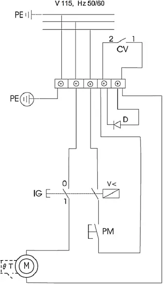 DAKE SE-5X8 - ELECTRICAL DIAGRAM
