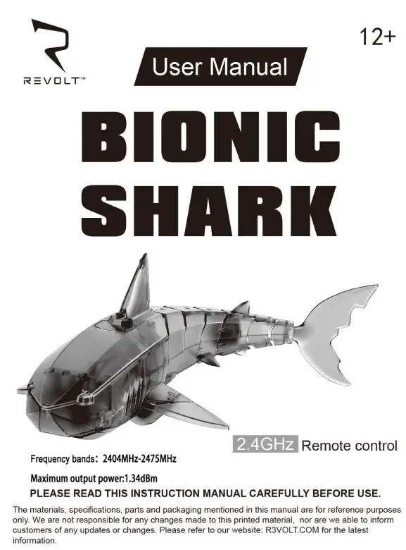 REVOLT GC88752-80 Bionic Shark User Manual