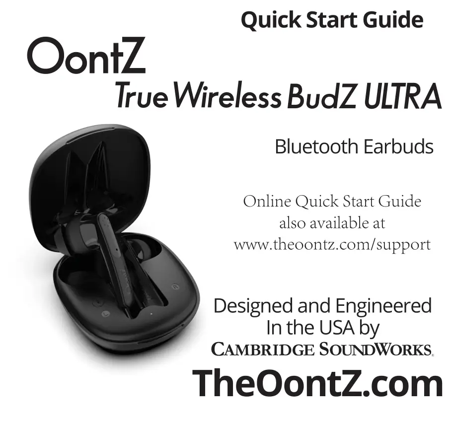 OontZ B086PHF86D True Wireless Budz Ultra User Guide