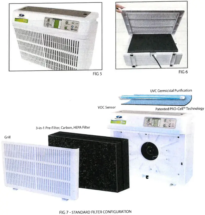 FIELD CONTROLS TRIO 1000P Healthy Home Air Purification System - Figure 3