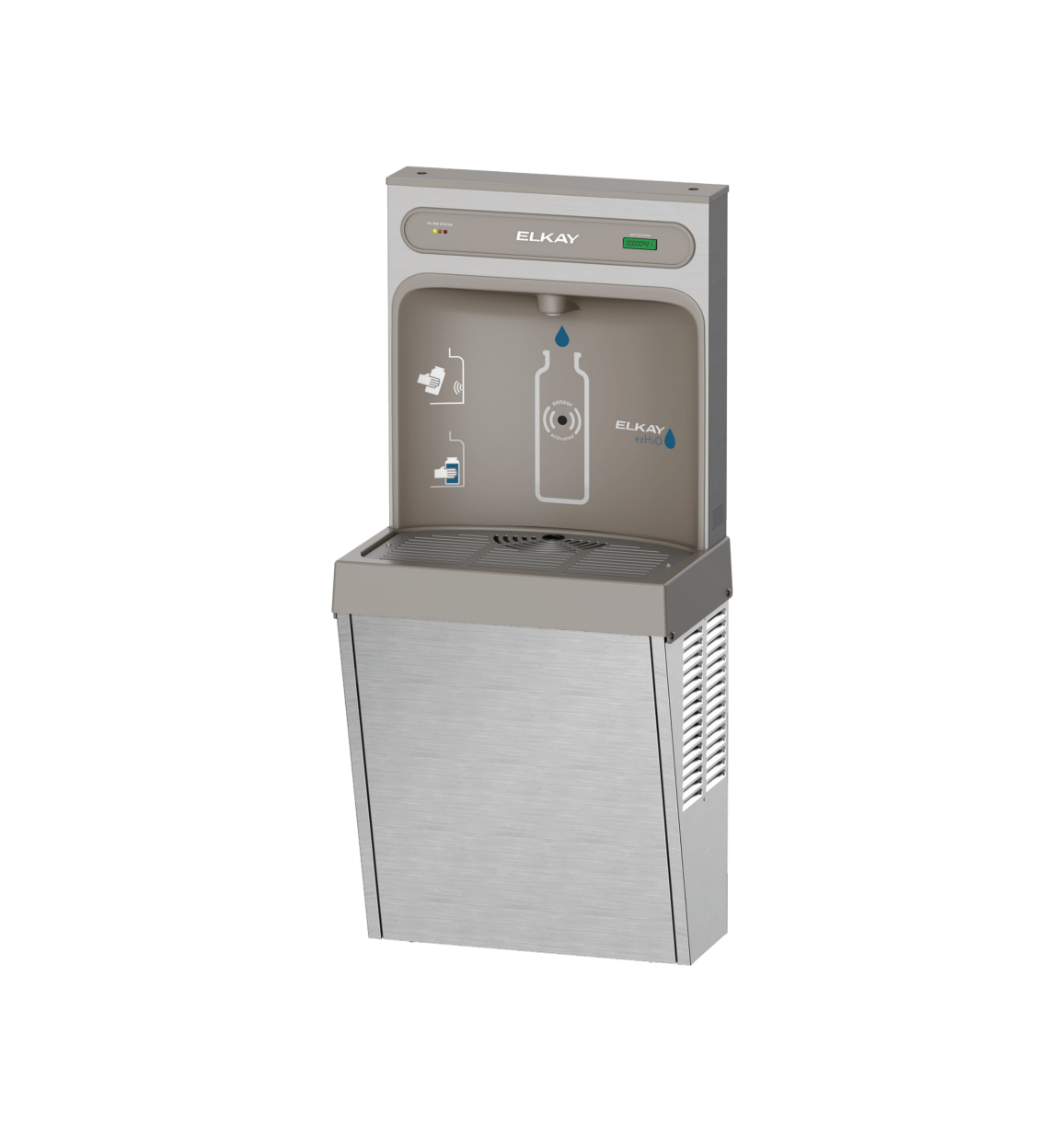 Elkay Lz8wsssmc Refrigerated Surface Mount Bottle Filling Station Instruction Manual