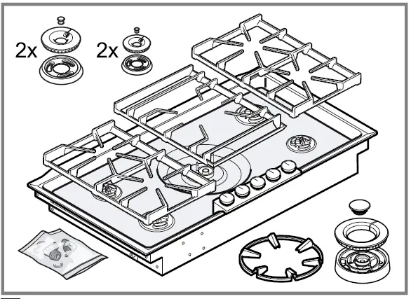 BOSCH VG295150F 200 Series Gas Cooktop 90 cm 01