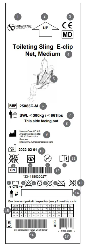 HUMAN CARE 25085C Toileting sling (4)