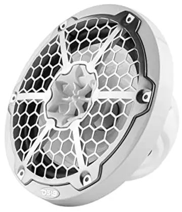 DS18 NXL-8M 8 Inch Marine Grade Coaxial Speaker with RGB LED Lights and Stainless Steel Mesh Grill
