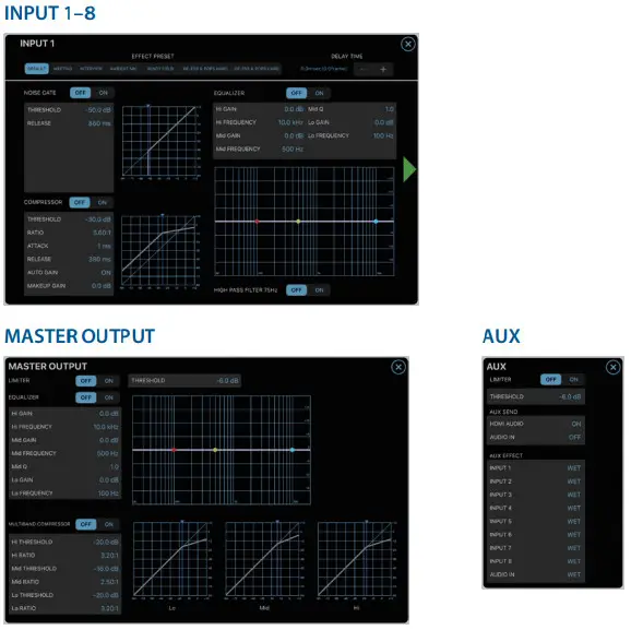 Roland V-8HD Remote iPad App - Audio mixer