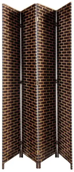 JAXPETY HG61B0888 Woven Temporary Privacy Folding Wood Room Divider