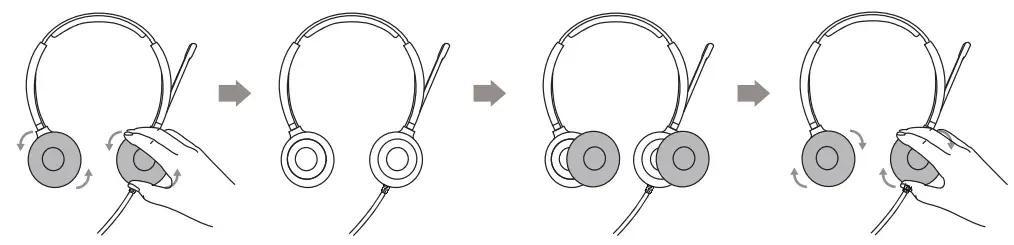 Yealink UH36 Mono Wired USB Headset-Earmuff Replacement