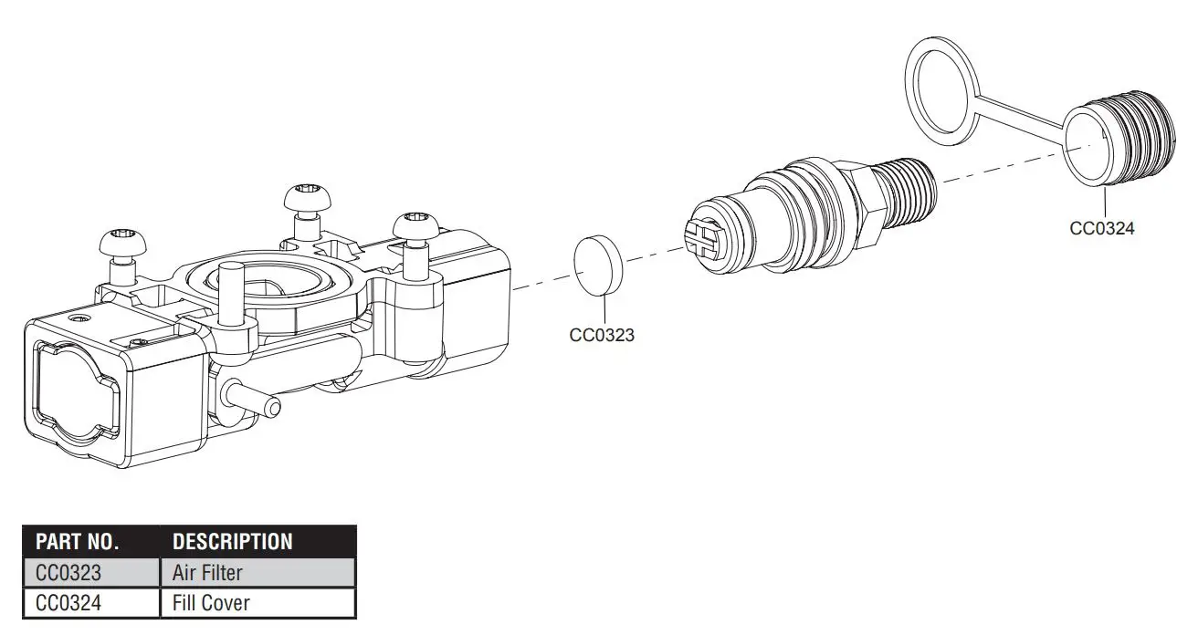 SENCO FUSION Cordless Framing Nailer F-35FRHXP Instruction Manual - Fill Assembly