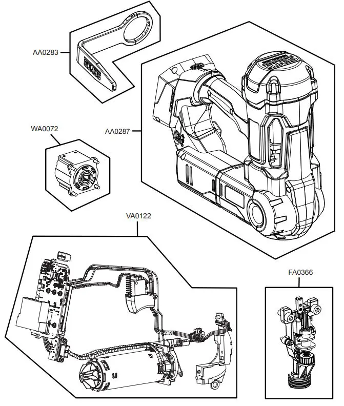 SENCO FUSION Cordless Framing Nailer F-35FRHXP Instruction Manual - Major Assemblies