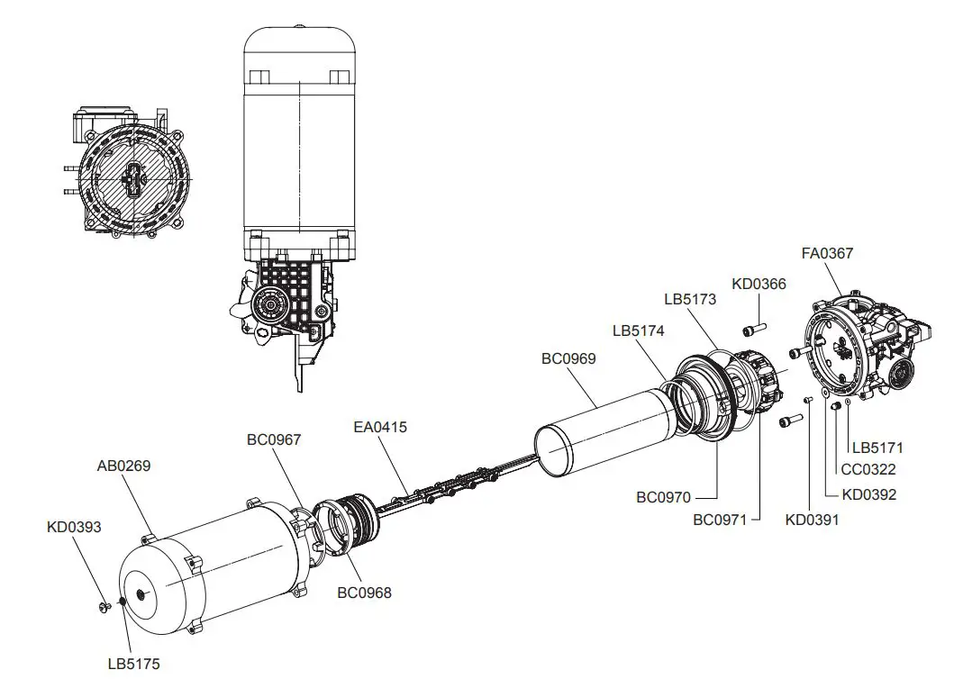 SENCO FUSION Cordless Framing Nailer F-35FRHXP Instruction Manual - Mechanical Assemblies