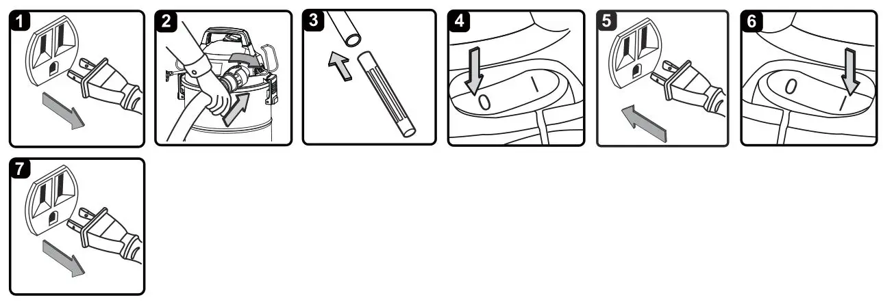 Vacmaster VOA407S 4 Gallon Peak HP Stainless Steel Vacuum - BLOWER OPERATION