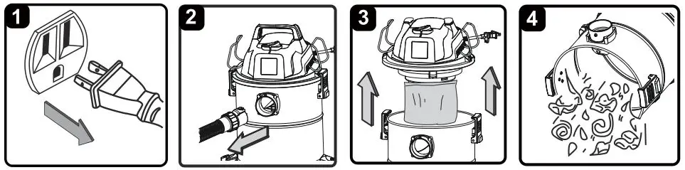 Vacmaster VOA407S 4 Gallon Peak HP Stainless Steel Vacuum - MAINTENANCE