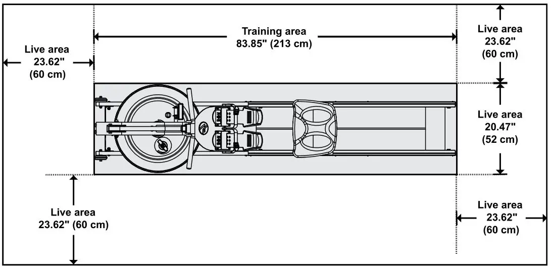 LifeFitness HXD-ALLLX-101 Row HX Trainer - Live area and Training area