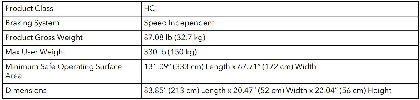 LifeFitness HXD-ALLLX-101 Row HX Trainer - Specifications