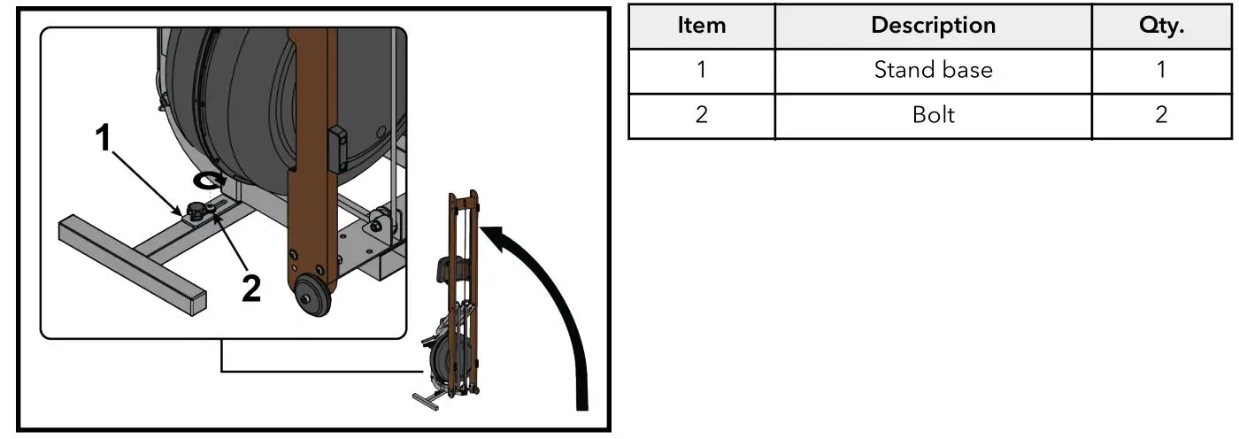 LifeFitness HXD-ALLLX-101 Row HX Trainer - Stand rower up vertically