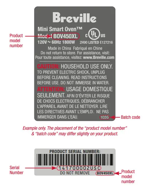 Breville One Year Limited Warranty