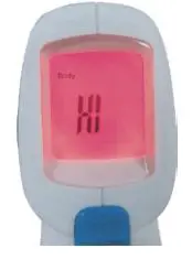 ROBOTWORLD JXB308 Non-Contact Thermometer - The display shows the message HI