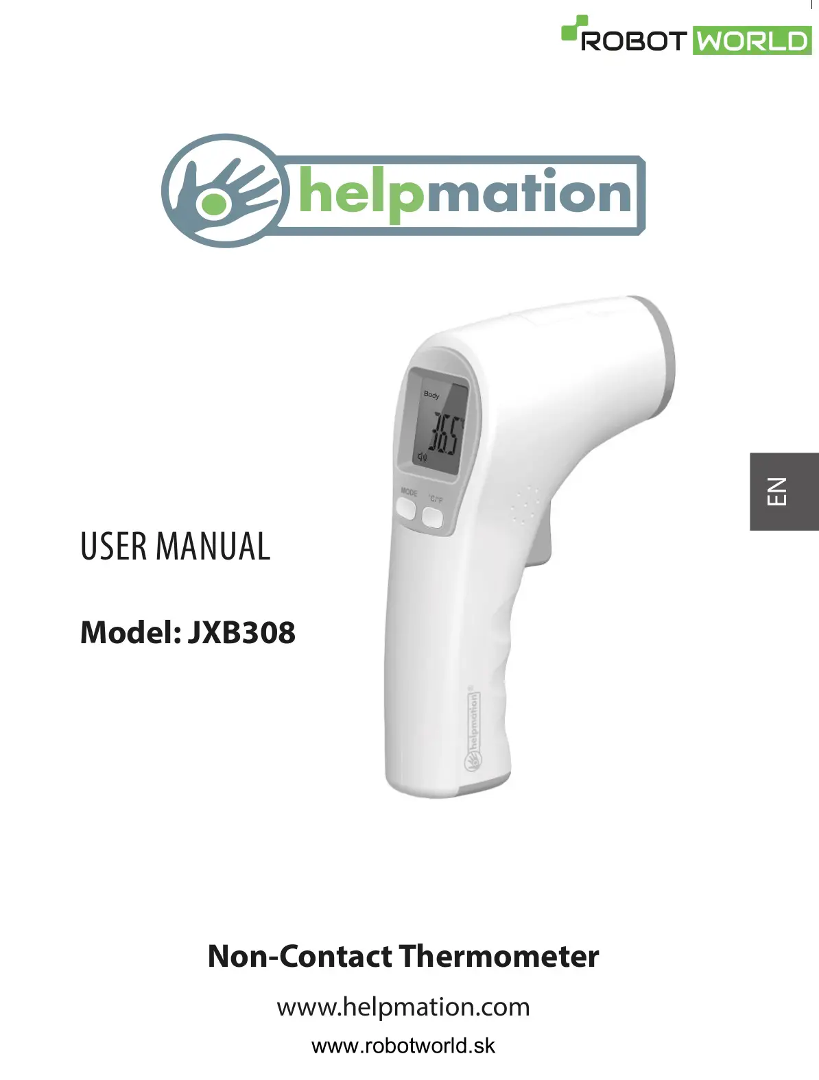 ROBOTWORLD JXB308 Non-Contact Thermometer User Manual