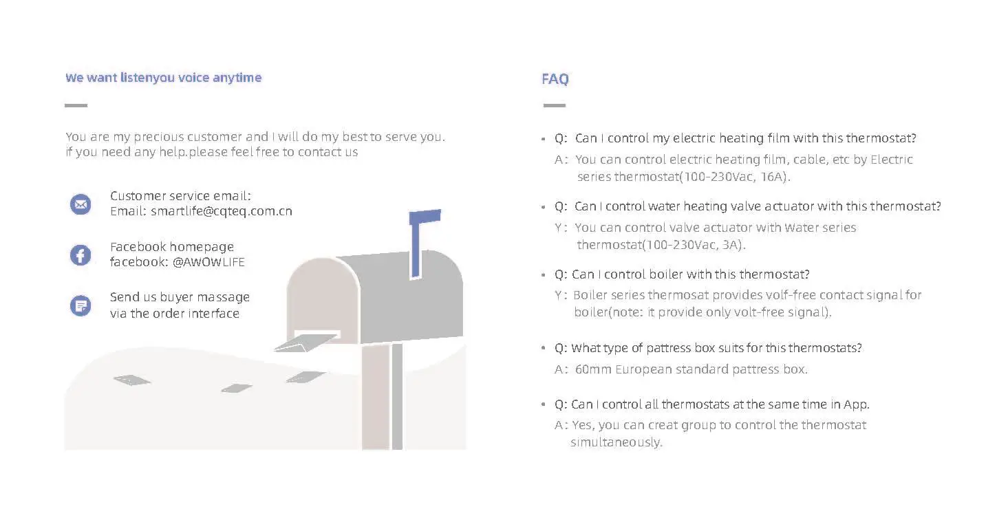 AWOW TH213-ES010 Smart Wlan Thermostat for Electric Underfloor Heating fig9