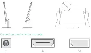 BliTZWOLF BW-GM2 27 Inch Monitor with Large Screen - Angle adjustment