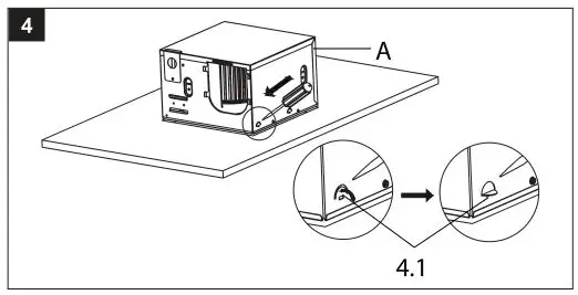 HOMEWERKS 7148-01-AX Bathroom Ventilation Fan - Bend the tabs (4.1) on the sides of the fan housing