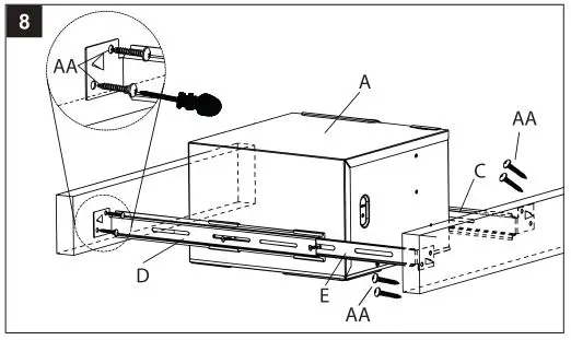 HOMEWERKS 7148-01-AX Bathroom Ventilation Fan - Position the fan housing (A) so the bottom edge
