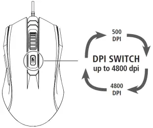 hama 00186050 uRAGE REAPER 210 Gaming Mouse- Gaming Mouke
