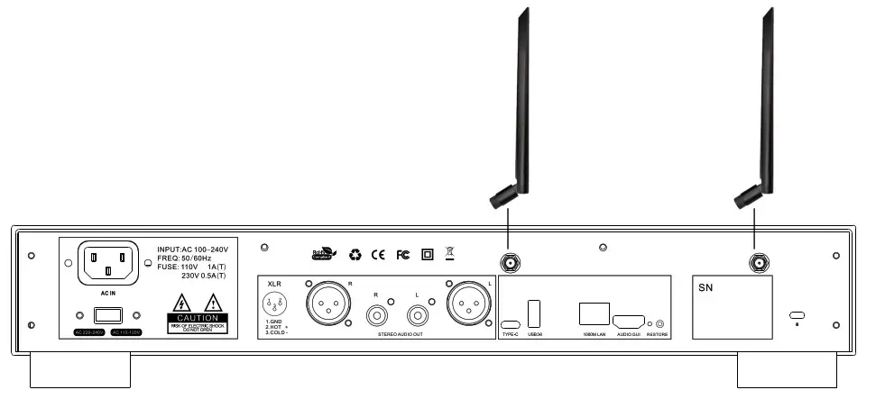 EWEAT DMP20 Digital Audio Player - Network connection