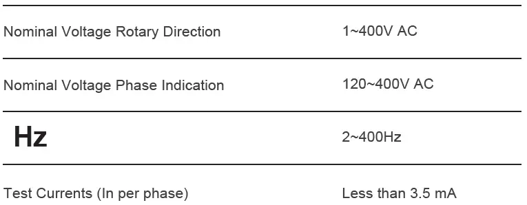 MASTECH MS5901 Motor and Phase Rotation Indicator Fig2