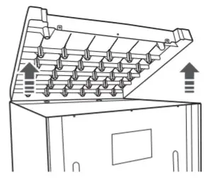 LOGIK LFC55W18 50 50 Fridge Freezer - Door Swing 2