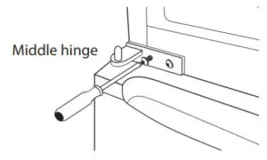 LOGIK LFC55W18 50 50 Fridge Freezer - Door Swing 8