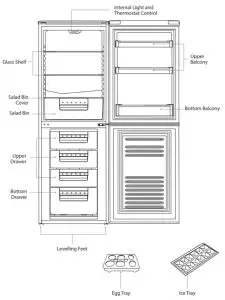 LOGIK LFC55W18 50 50 Fridge Freezer - Product Overview