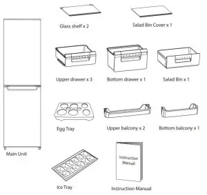 LOGIK LFC55W18 50 50 Fridge Freezer - Unpacking