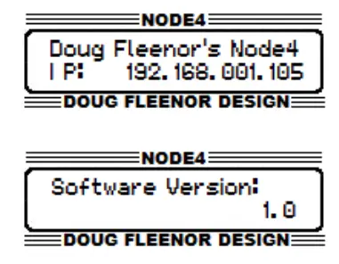 DOUG FLEENOR DESIGN NODE4 Four Port NODE Ethernet to DMX Interface Configuration - HOME Menu3