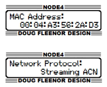 DOUG FLEENOR DESIGN NODE4 Four Port NODE Ethernet to DMX Interface Configuration - Medium Access