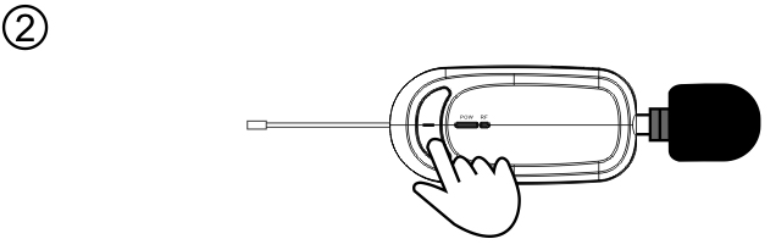 Alvoxcon UM 320 Microphone for iPhone - Power Button